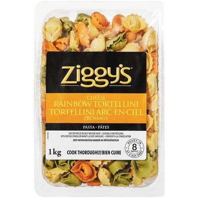 Ziggy’s Tortellini are-en-ciel au fromage 1 kg, 0,90 $/100g