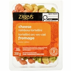 Ziggy’s Tortellini arc-en-ciel au fromage 350 g, 1,23 $/100g