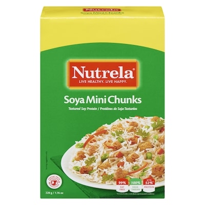 Nutrela Soya mini chunks 220 g, 1,50 $/100g