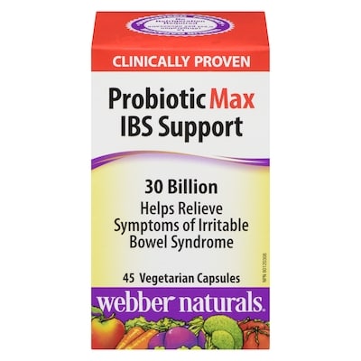 Webber Naturals Probiotic Max Ibs Support 30 Billion 45 ea, $0.62/1ea