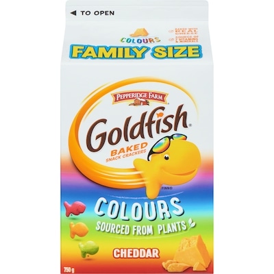 Pepperidge Farm Baked Snack Crackers Colours Cheddar Family Size 750 g, $1.33/100g