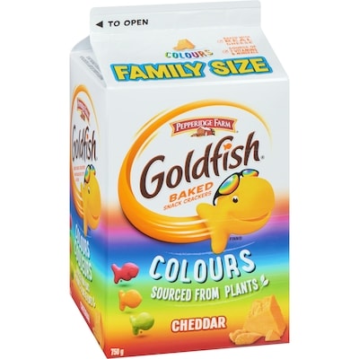 Baked Snack Crackers Colours Cheddar Family Size