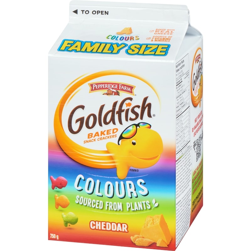 Baked Snack Crackers Colours Cheddar Family Size
