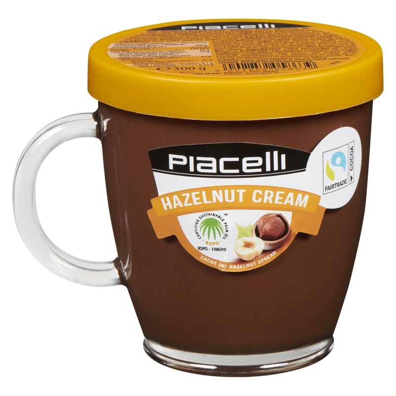 Piacelli Hazelnut And Cocoa Spread In A Reusable Jar - 300 g