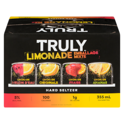 Truly Boisson de malt alcoolisée hard seltzer limonade emballage mixte (Pièce d’identité requise au moment du ramassage) 12x355.0 ml, 0,54 $/100ml