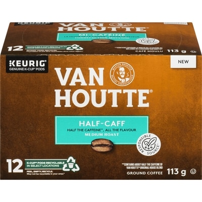Van Houtte Half Caff, Medium Roast, K-Cup Coffee Pods, 12 Count 12 ea, $1.17/1ea