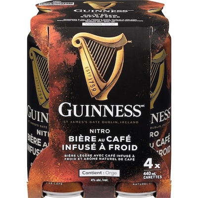 Guinness Nitro bière au café infusé à froid (Pièce d’identité requise au moment du ramassage) 4x440.0 ml, 0,91 $/100ml
