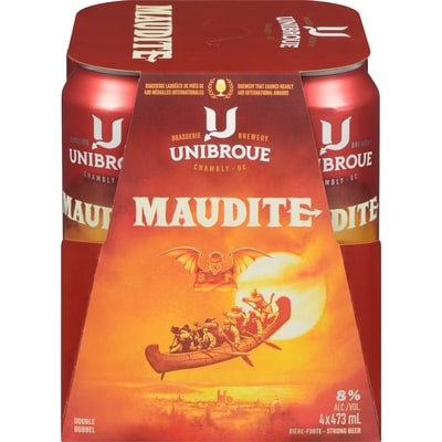 Unibroue Bière-forte maudite double (Pièce d’identité requise au moment du ramassage) 4x473.0 ml, 0,89 $/100ml