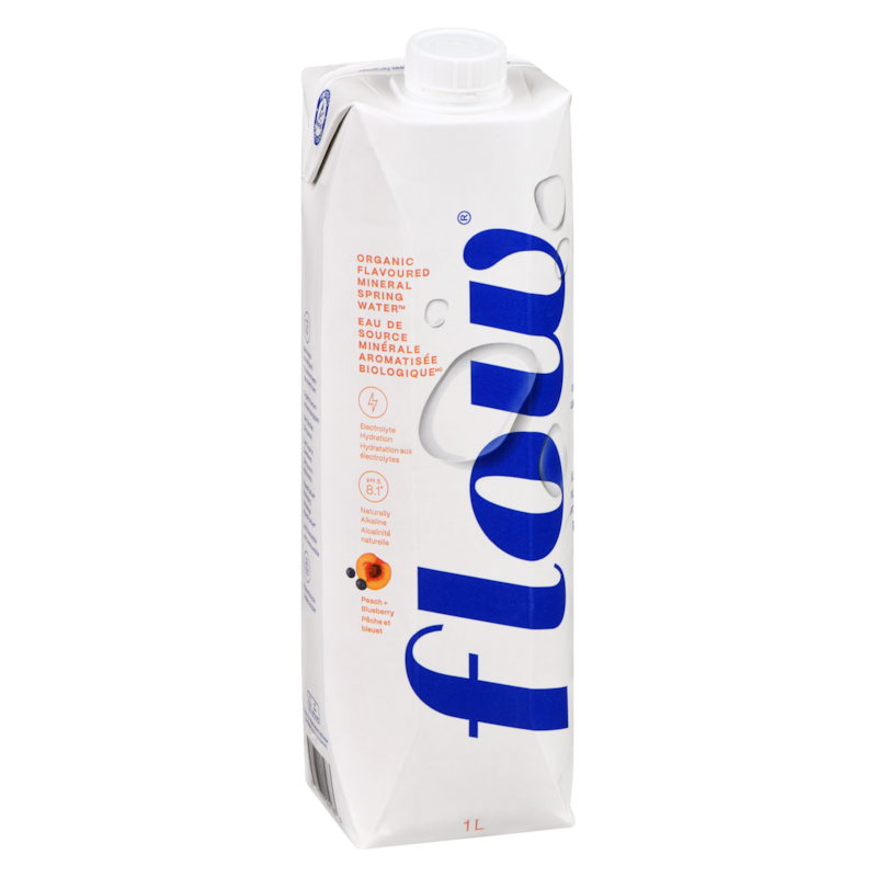 Alkaline Spring Water Organic Peach + Blueberry Flavoured Water