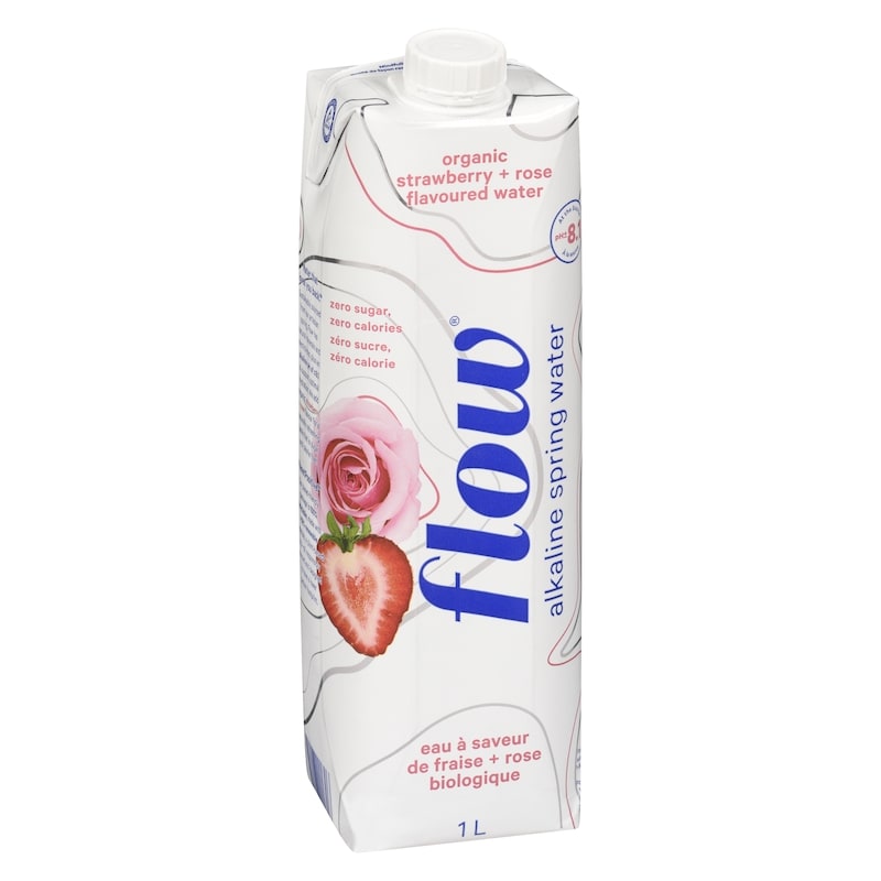 Alkaline Spring Water Organic Strawberry + Rose Flavoured Water