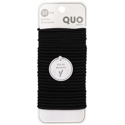 Quo Beauty Paquet de 32 élastiques en bambou noirs 32 ea, 0,30 $/1ch