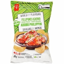 le Choix du Président Croustilles poulet adobo philippin Saveurs du monde 200 g, 1,65 $/100g