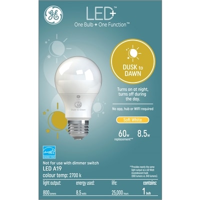GE LED+ 8W A21 Nighttime Sensor 1PK 1 ea, $16.00/1ea