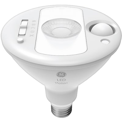 GE Ampoule LED+ PAR38 90W de remplacement, projecteur d'extérieur, à détection de mouvements, blanc lumineux 1PK 1 ea, 35,00 $/1ch