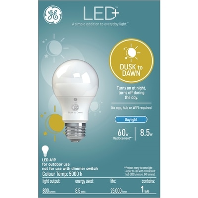 GE LED+ A19 Dusk2Dawn DL 1PK 1 ea, $16.00/1ea