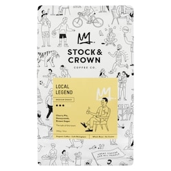 Stock and Crown Coffee Co Organic Coffee Local Legend Medium Roast Whole Bean 340 g, $5.88/100g