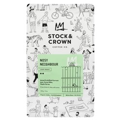 Stock and Crown Coffee Co Organic Coffee Nosy Neighbour Light Roast Whole Bean 340 g, $5.88/100g