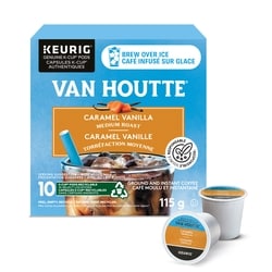 Van Houtte Brew Over Ice Caramel Vanilla, Medium Roast, K-Cup Coffee Pods, 10 Count 10 ea, $1.70/1ea