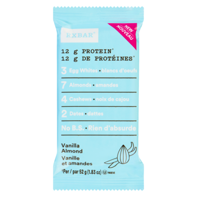 Kelloggs RXBAR® Vanilla Almond Protein Bar 52 g, $5.75/100g