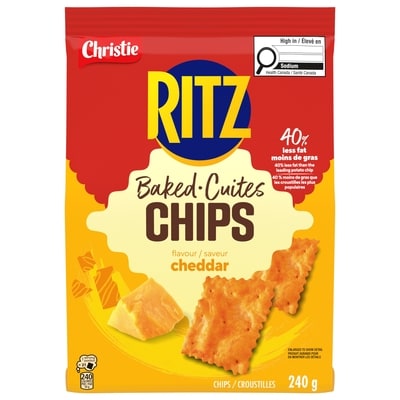 Christie Ritz Chips Cheddar Ideal For Dipping Baked Not Fried 240 g, $2.08/100g