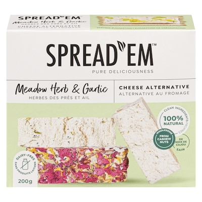 Spread 'Em Kitchen Co. Cheese Alternative Meadow Herb & Garlic 200 g, $5.50/100g