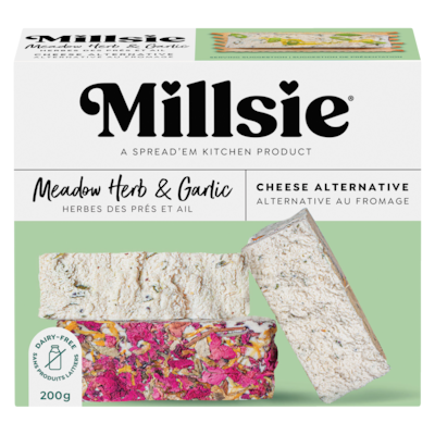 Spread’em Kitchen Co. Alternative au fromage herbes des prés et ail 200 g, 6,00 $/100g