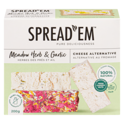 Spread’em Kitchen Co. Alternative au fromage herbes des prés et ail 200 g, 6,00 $/100g