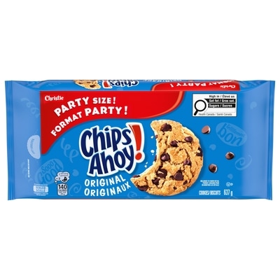 Christie Biscuits Chips Ahoy! Originaux, brisures de chocolat, format party, 637 g, 1,41 $/100g