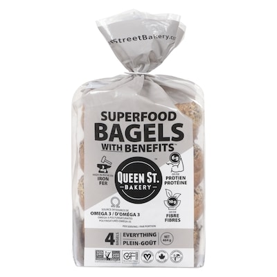 Queen St. Bakery Superfood Bagels Everything 116 g, $8.61/100g