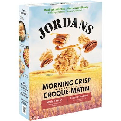 Jordan’s Céréales granola Croque-Matin Érable et pacanes 400 g, 1,50 $/100g