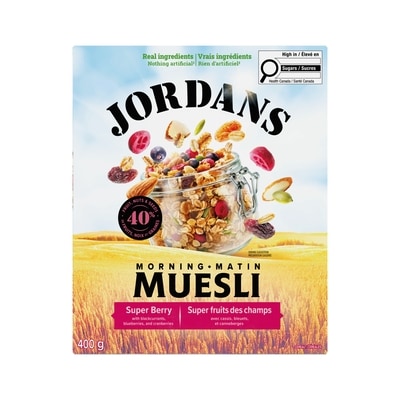 Jordan’s Muesli Super fruits des champs 400 g, 1,38 $/100g