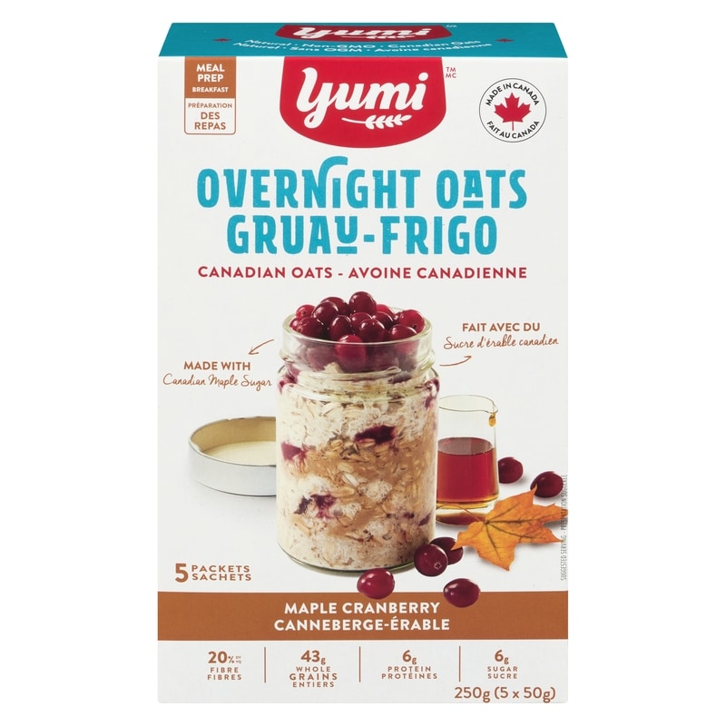 Overnight Canadian Oats, Maple Cranberry, 5 Packets
