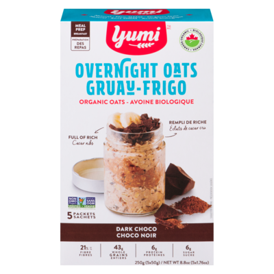Yumi Organics Overnight Oats, Dark Choco 250 g, $4.00/100g
