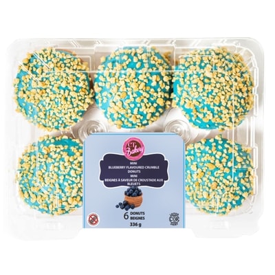 null Mini Blueberry Crumble Donuts 6-Pack 336 g, $1.79/100g