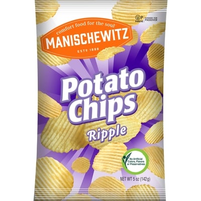 Manischewitz Potato Chips, Ripple Cut 140 g, $3.92/100g