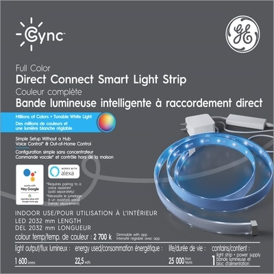 GE CYNC Full Color Light Strip 80 in 1PK 1 ea, $45.00/1ea