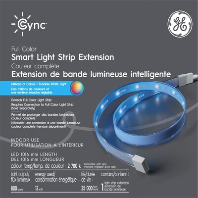 GE Rallonde bande DEL intelligente Direct Connect de 1 m (40") Cync de - Multicolore 1PK 1 ea, 20,00 $/1ch