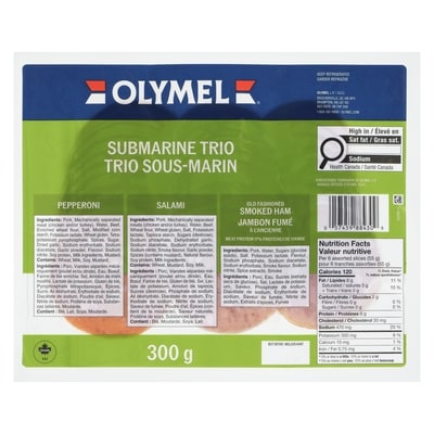 Olymel Submarine Trio 300 g, $2.17/100g