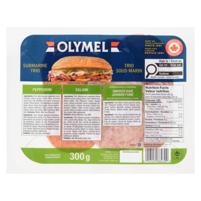 Olymel Trio sous-marin 300 g, 2,17 $/100g