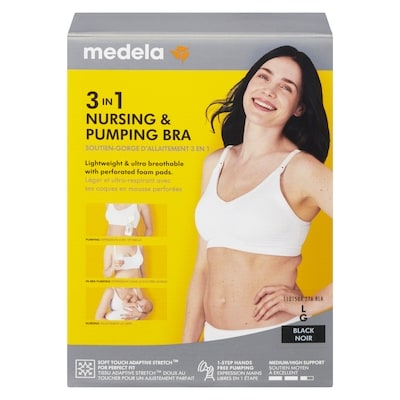 Medela Soutien-gorge d'allaitement 3 en 1, taille large, noir 1 ea, 39,99 $/1ch
