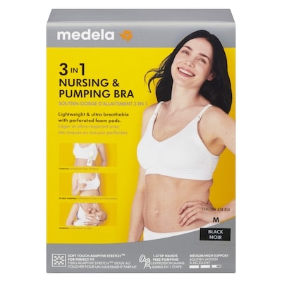 Medela Nursing & Pumping Bra, 3 In 1 , Medium Sized, Black 1 ea, $39.99/1ea