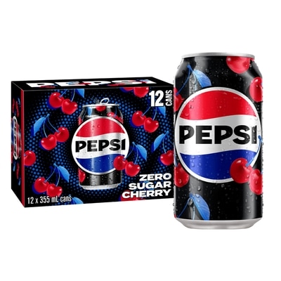Pepsi Zero Sugar Cherry Cola 12x355.0 ml, $0.21/100ml