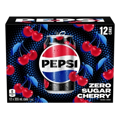 Pepsi Zero Sugar Cherry Cola 12x355.0 ml, $0.21/100ml