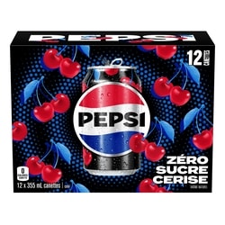 Pepsi Sans Sucre Cola Cerise 12x355.0 ml, 0,18 $/100ml