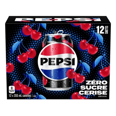 Pepsi Sans Sucre Cola Cerise 12x355.0 ml, 0,20 $/100ml