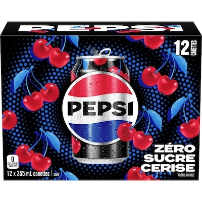Pepsi Zéro cerise en folie paquet de 12 12x355.0 ml, 0,19 $/100ml