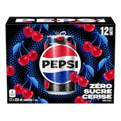 Pepsi Sans Sucre Cola Cerise 12x355.0 ml, 0,21 $/100ml
