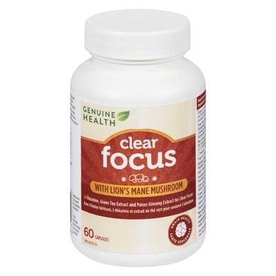 Genuine Health Clear Focus With Lion's Mane Mushroom 60 ea, $0.45/1ea