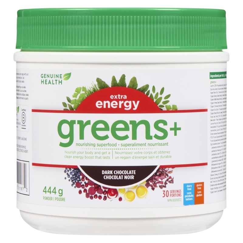 Greens+ Extra Energy Dark Chocolate