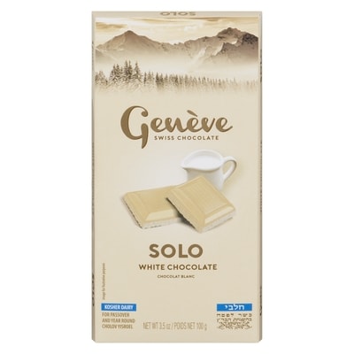 Geneve Swiss Chocolate Chocolat blanc solo 100 g, 5,99 $/100g